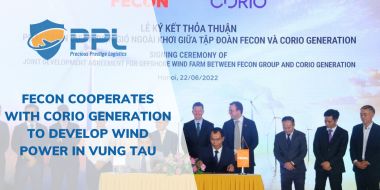 FECON cooperates with Corio Generation to develop wind power in Vung Tau